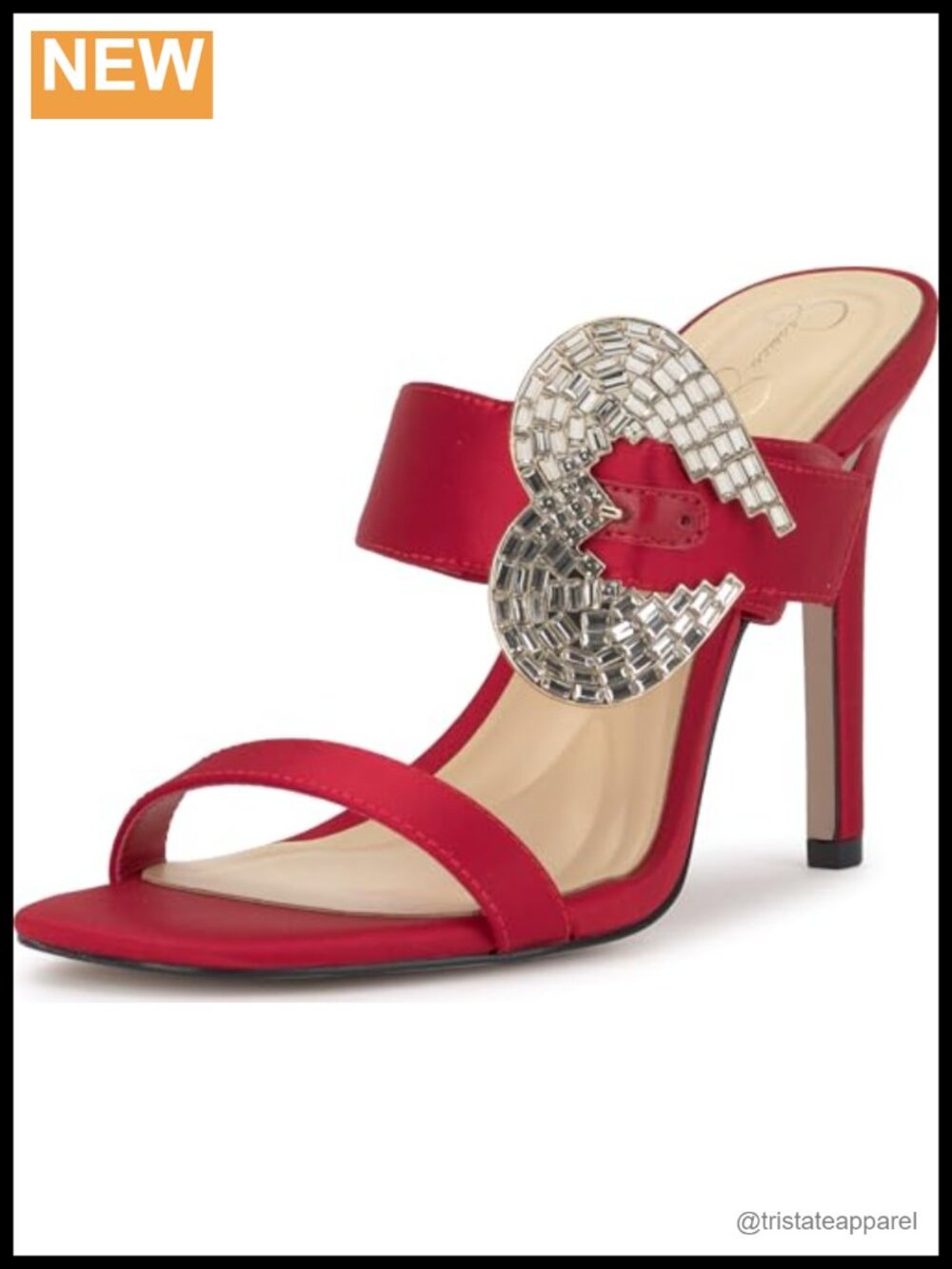 Satin Stiletto Heeled Sandals Open Round Toe Ankle Strap Formal
